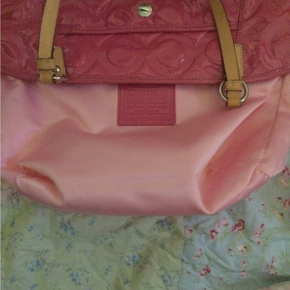 Coach Pink Patent Leather Tote - Picture 7 of 8